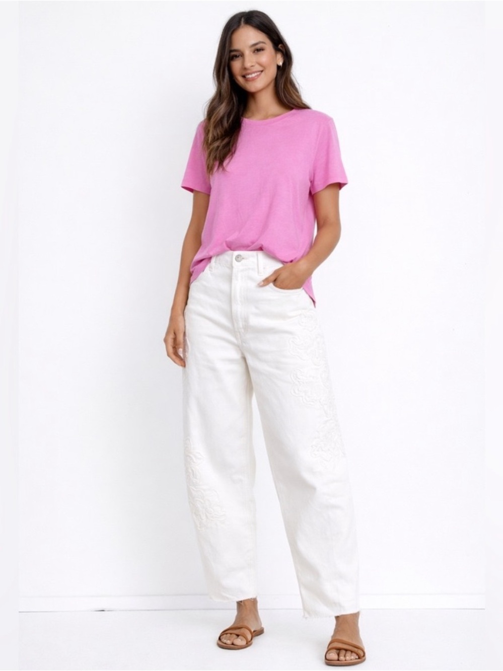 Driftwood Parker x Petunia Patchwork High Waist Barrel Wide Leg Jeans
